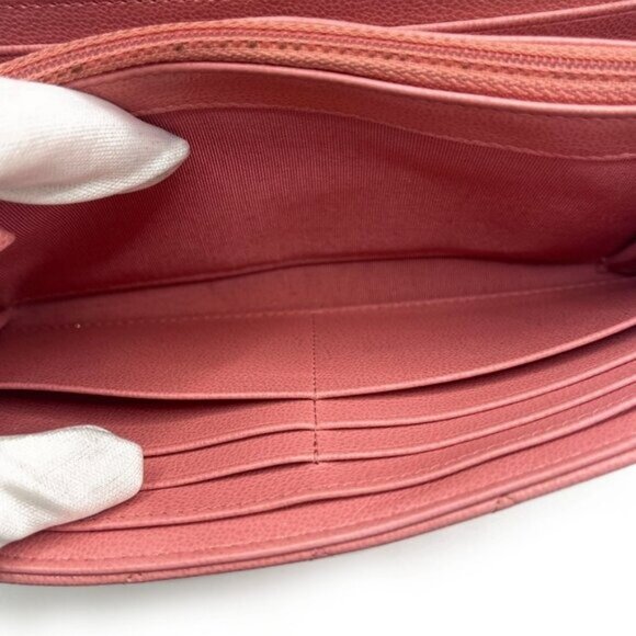 Authentic CHANEL CC Lambskin Quilted Box Flap Wallet on Chain Pink Shoulder WOC - Picture 12 of 14